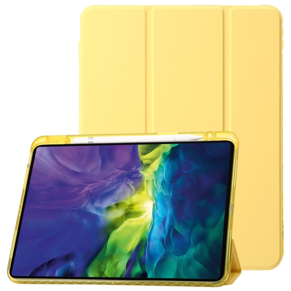EIDERWOOD iPad Pro 11" (2025 / 2024) Tri-Fold Artificial Leather Flip Case w. Apple Pencil Holder - Yellow