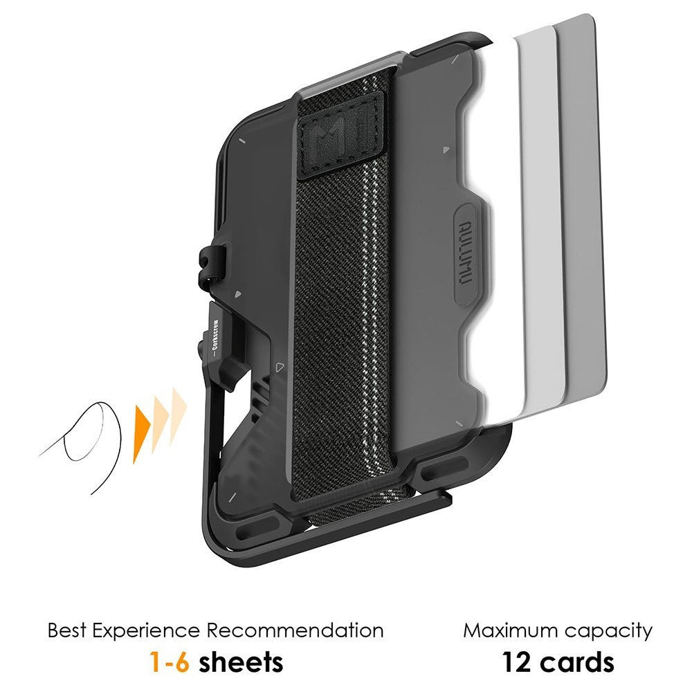 AULUMU Multifunctional Card Holder - MagSafe Compatible - Grey / Black