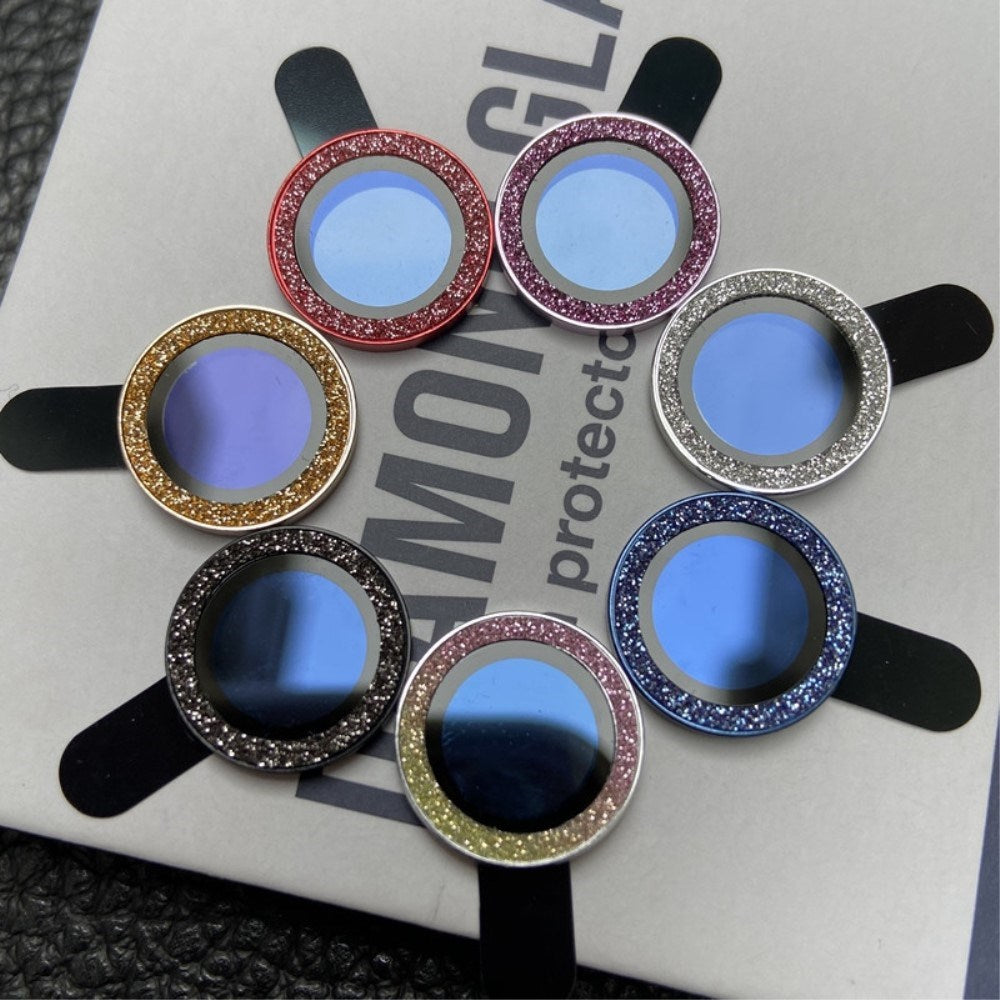 iPhone 13 / 13 Mini Camera Lens Protection with. Glitter Edge - Blue