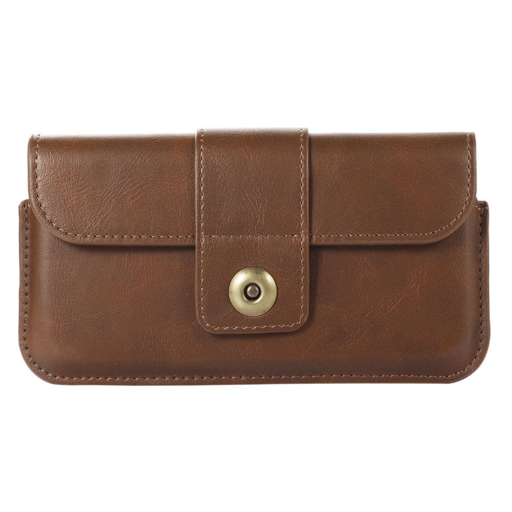 Universal Faux Leather Belt Case for Mobile (Max. Mobile: 150 x 75mm) - Brown