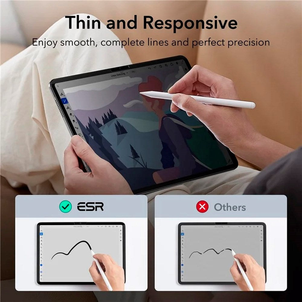 ESR iPad Pro 11" (2025 / 2024) Magnetic Screen Protector - Privacy - Black / Transparent