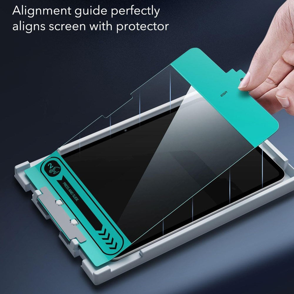ESR iPad Pro 11" (2025 / 2024) Tempered Screen Protector incl. Mounting Frame - Full Fit - 2 Pcs. - Transparent