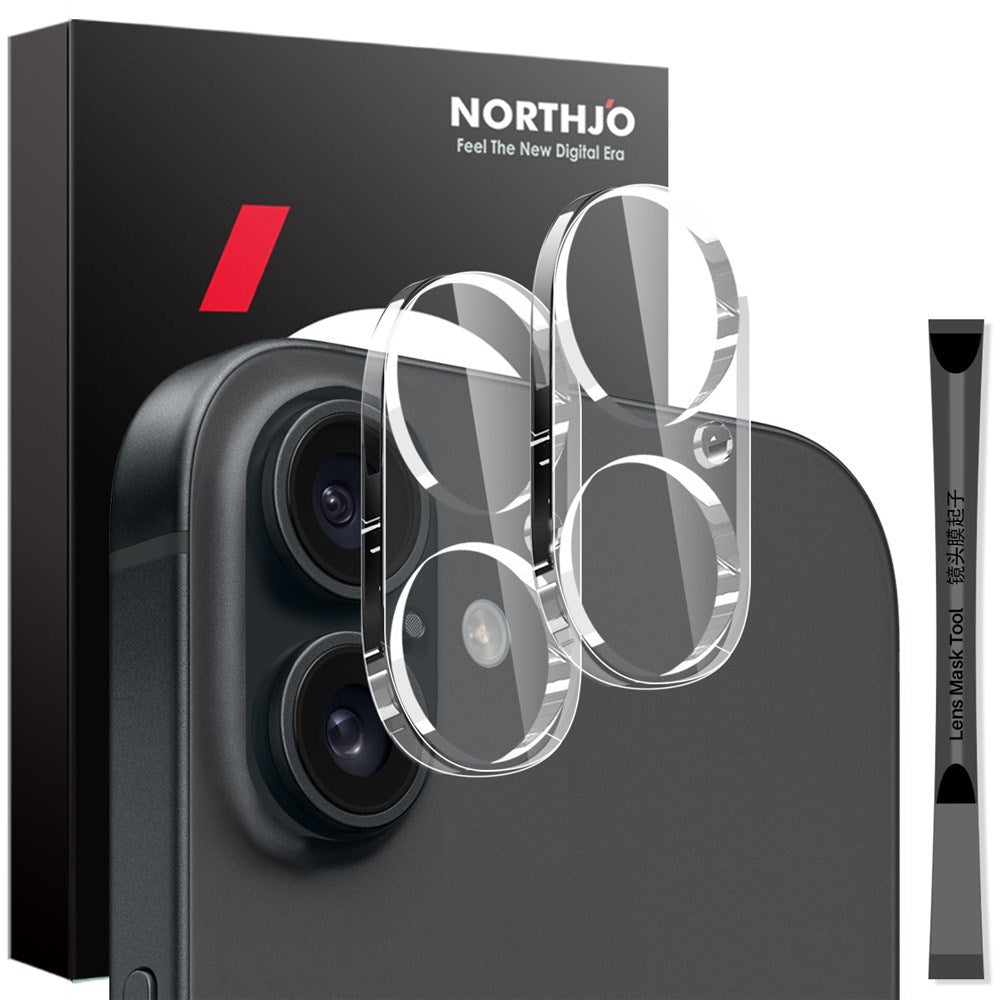 NORTHJO iPhone 16 / 16 Plus Tempered Camera Lens Glass - 2 pcs. - Transparent