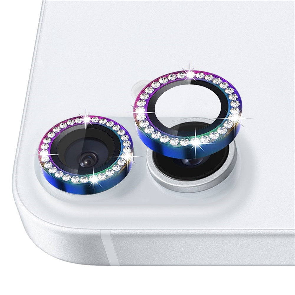 NORTHJO iPhone 16 / 16 Plus Camera Lens Protector - Decorative Stones - Multi
