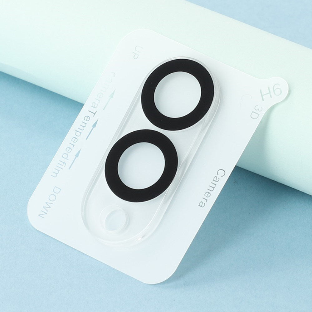 Samsung Galaxy S25 Edge Protective Glass For Camera Lens - 2 Pcs. - Transparent / Black