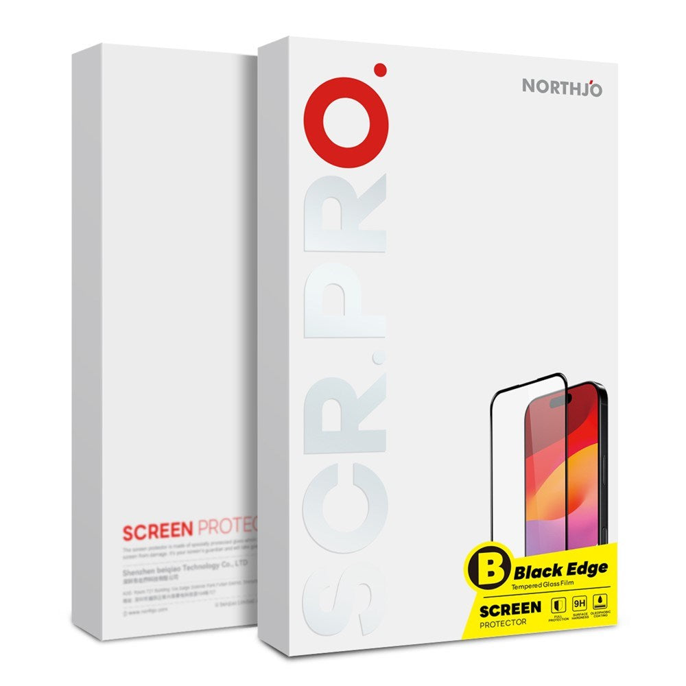 NORTHJO Samsung Galaxy A17 (5G) / A26 (5G) Tempered Screen Protector Glass – Transparent / Black Edge