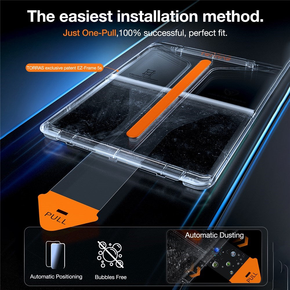 TORRAS iPad Air 13" (2026 / 2025 / 2024) Install Master Tempered Glass Screen Protector - Transparent