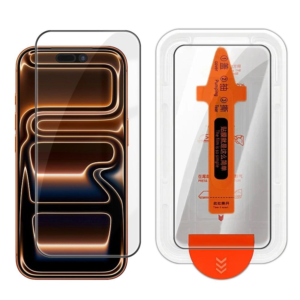 iPhone 18 Pro Max / 17 Pro Max Tempered Glass Screen Protector with Installation Frame - Transparent
