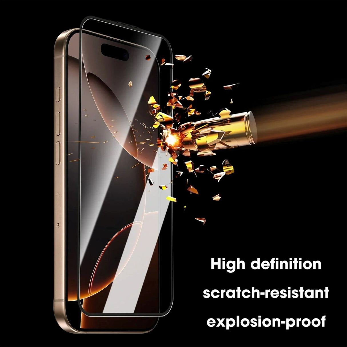 iPhone 18 Pro / 17 Pro Tempered Glass Screen Protector with Installation Frame - Transparent