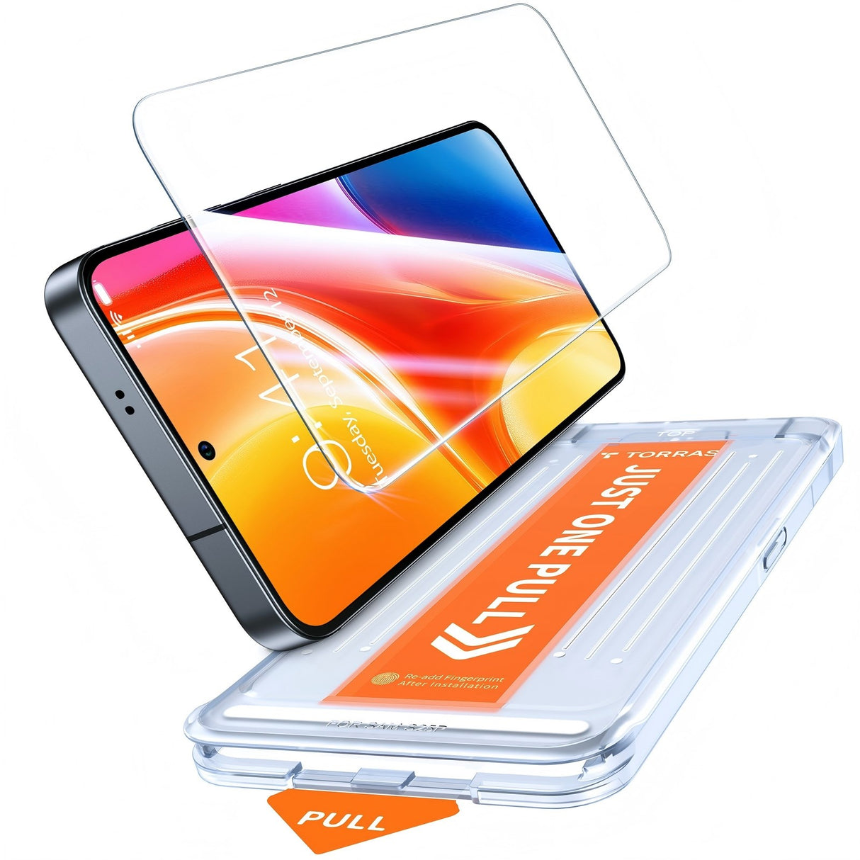 Samsung Galaxy S26 TORRAS Glassgo Tempered Screen Protector Glass with Installation Frame – Transparent