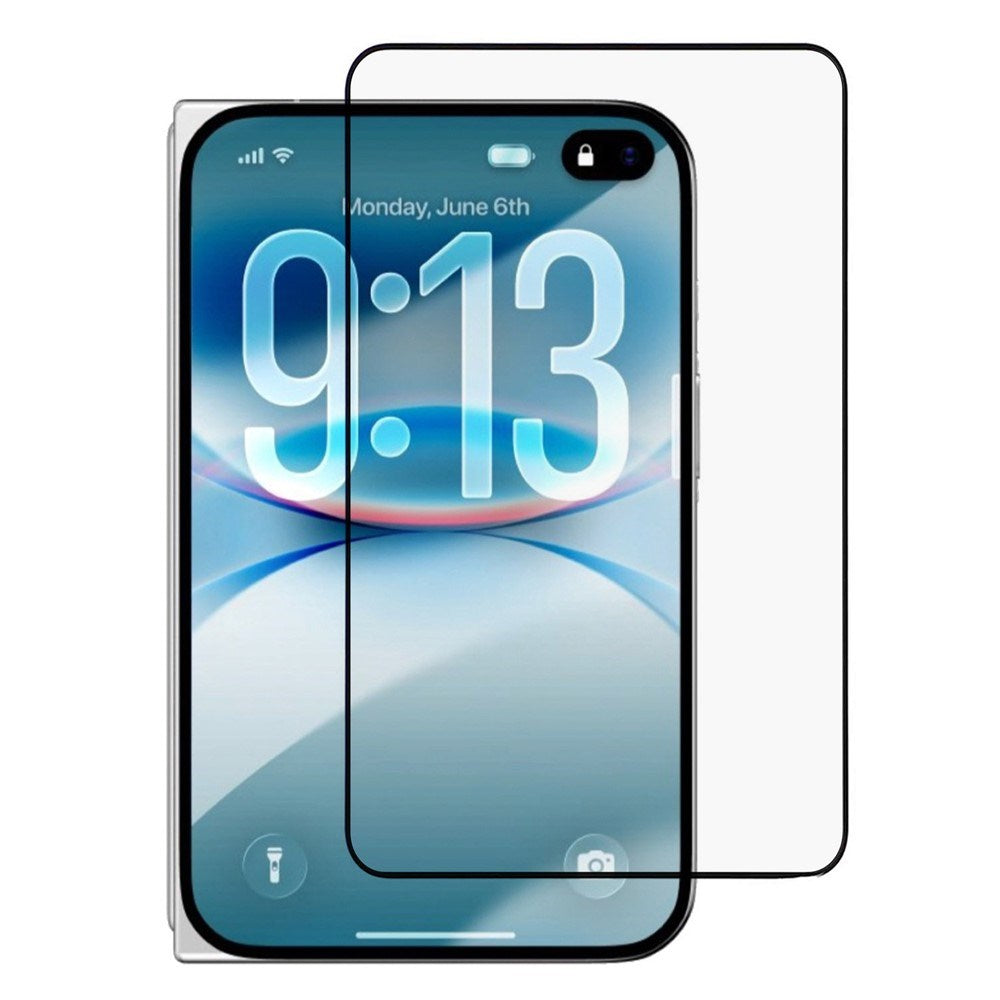iPhone Fold Tempered Glass Screen Protector - Transparent / Black Edge