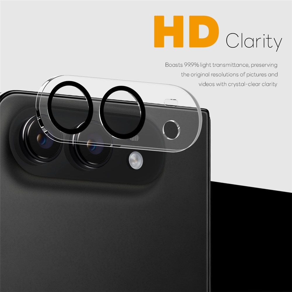 iPhone Fold NORTHJO Tempered Camera Lens Glass - 2 Pcs. - Transparent / Black