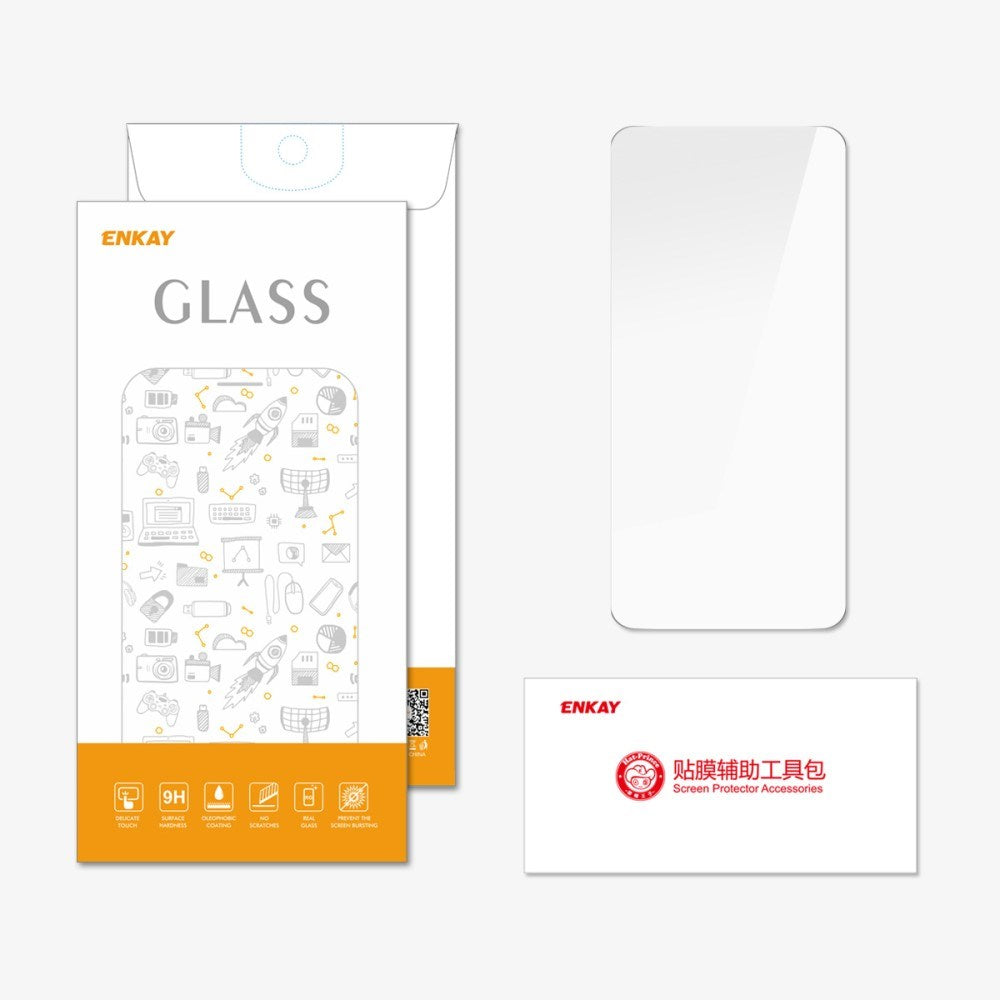 Oppo A2 (5G) ENKAY Tempered Protective Glass - Case Friendly - Transparent