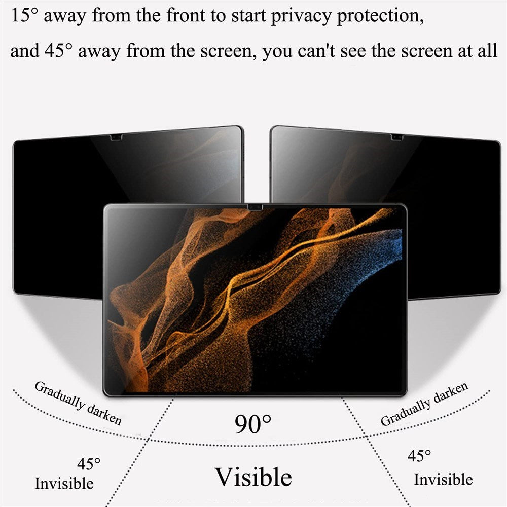 Samsung Galaxy Tab A9 Tempered Glass Screen Protector - Privacy Function - Transparent