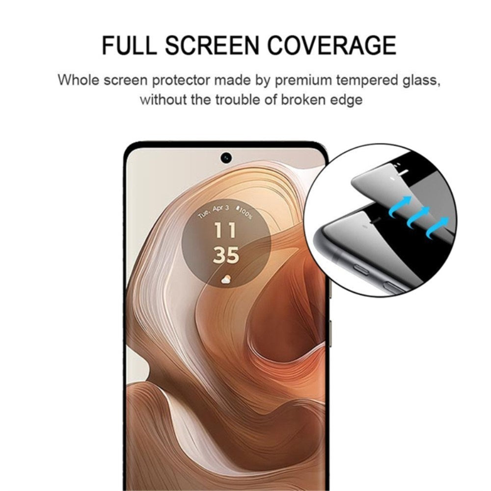 Motorola Edge 50 Ultra Full Fit Screen Protector Glass - Transparent / Black Edge