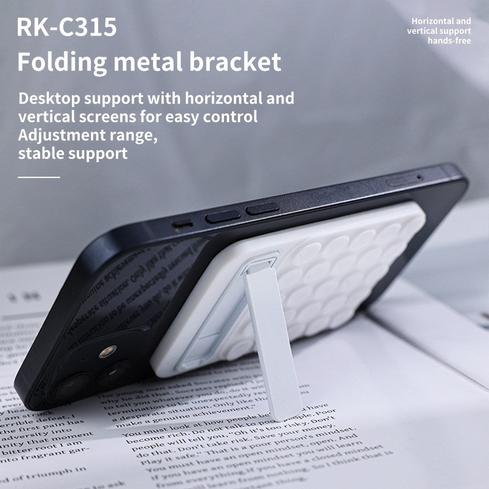 Magnetic Silicone Suction Cup with Kickstand - White