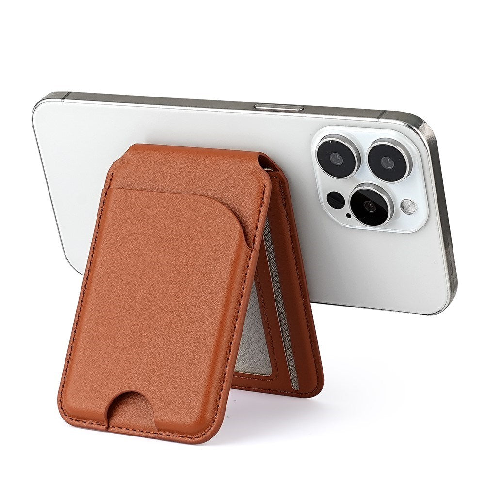 EIDERWOOD Magnetic Card Holder for 3 Cards with Stand Function - MagSafe Compatible - Black