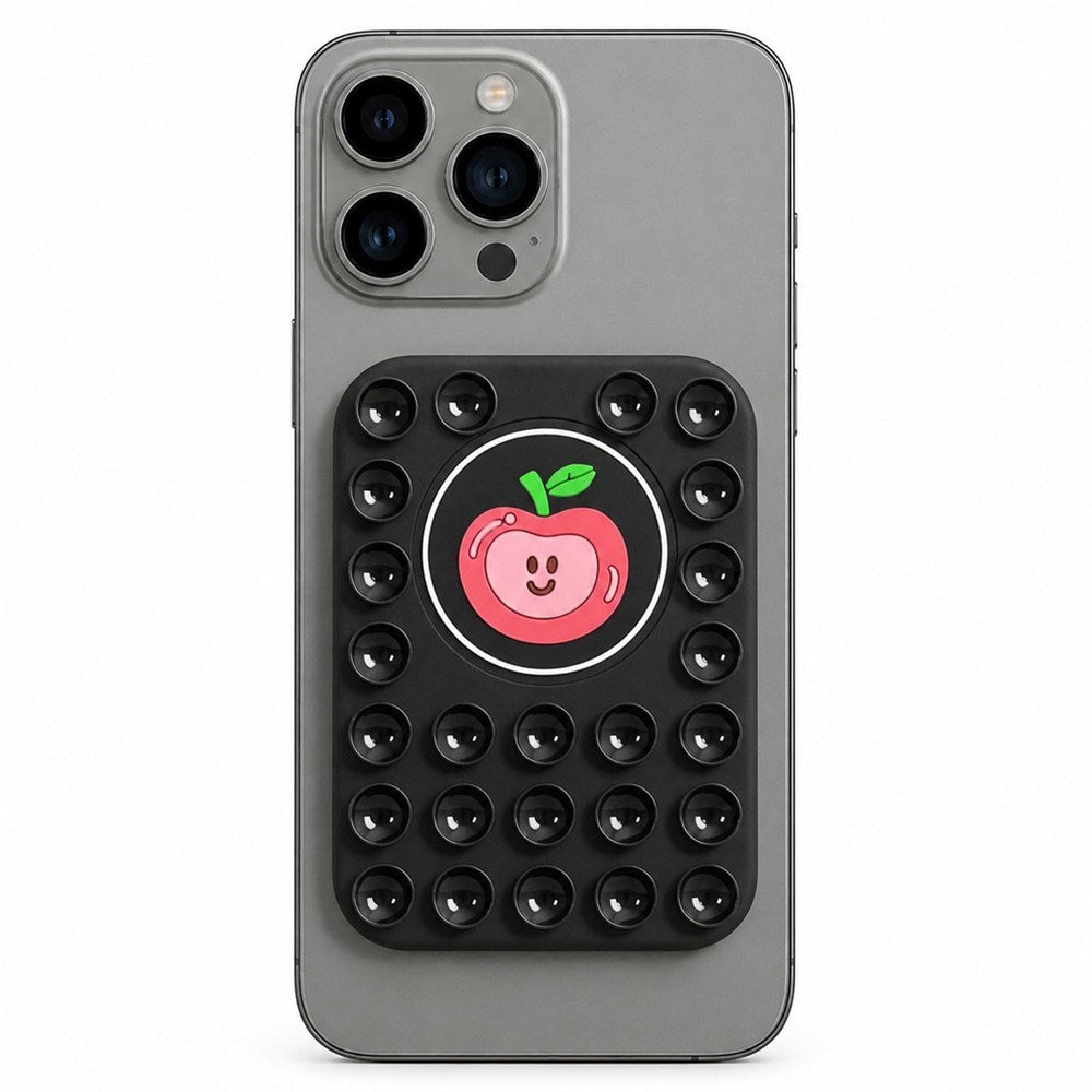 Silicone Suction Cup Phone Holder with Apple - MagSafe Compatible - Black
