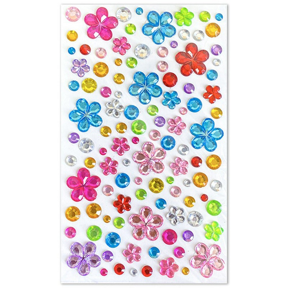 Decorative 3D Stickers for Phone & Crafting - 142 pcs. - Flowers