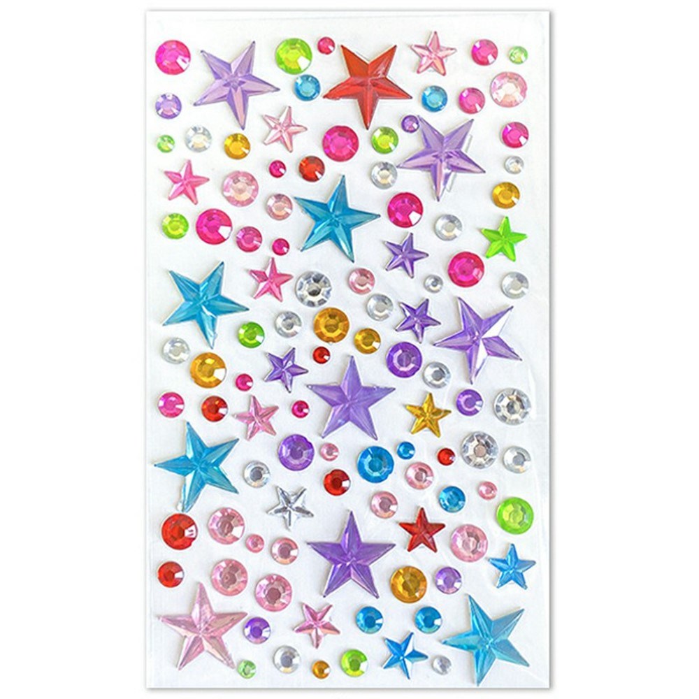 Decorative 3D Stickers for Phone & Crafting - 142 pcs. - Stars