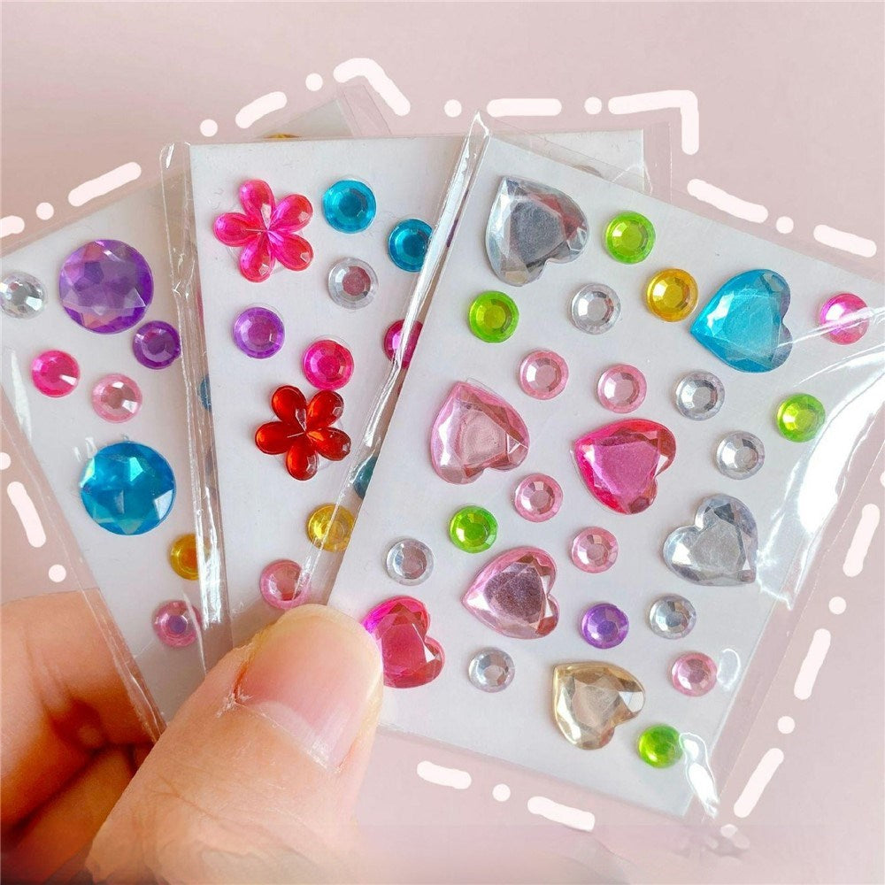 Self-Adhesive 3D Stickers - Multicolored - Round & Flowers
