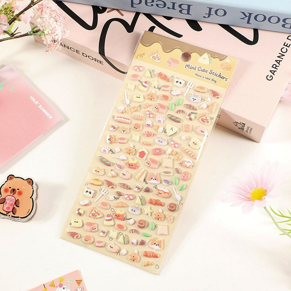 Mini 3D Bubble Foam Stickers for Phone & Camera Section - Mixed Food