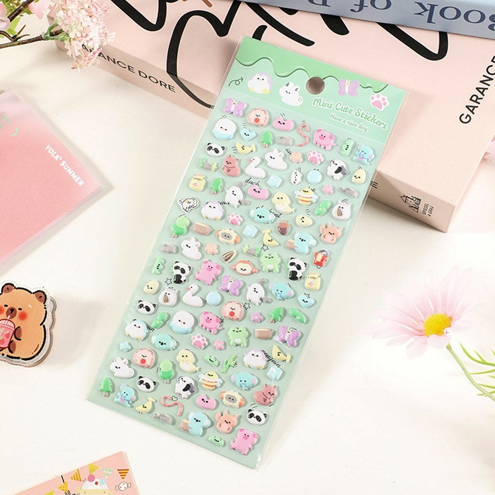 Mini 3D Bubble Foam Stickers - Mixed Animals