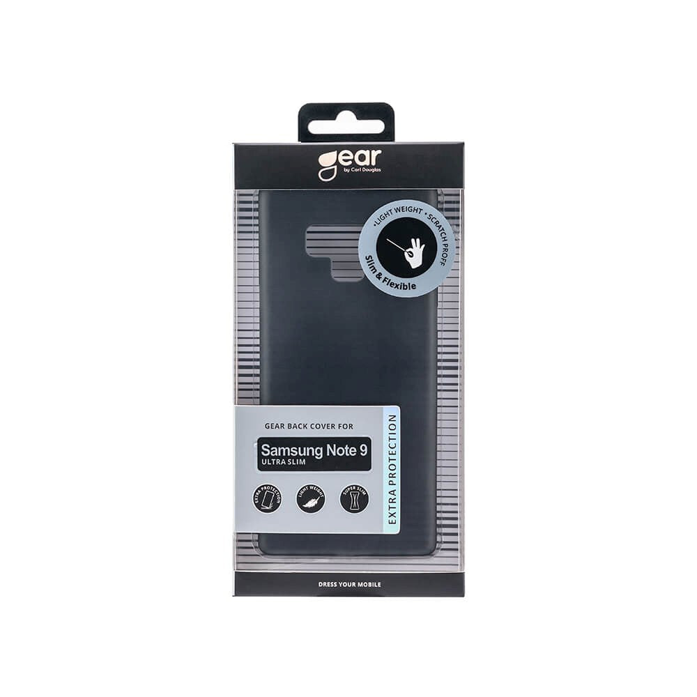 Samsung Galaxy Note 9 GEAR Semi Transparent Flexible Plastic Case - Black