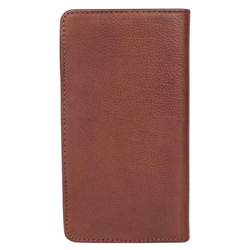 Buffalo Wallet Genuine Leather Universal Case with Wallet (Max. Mobile: 160 x 75mm) - Brown