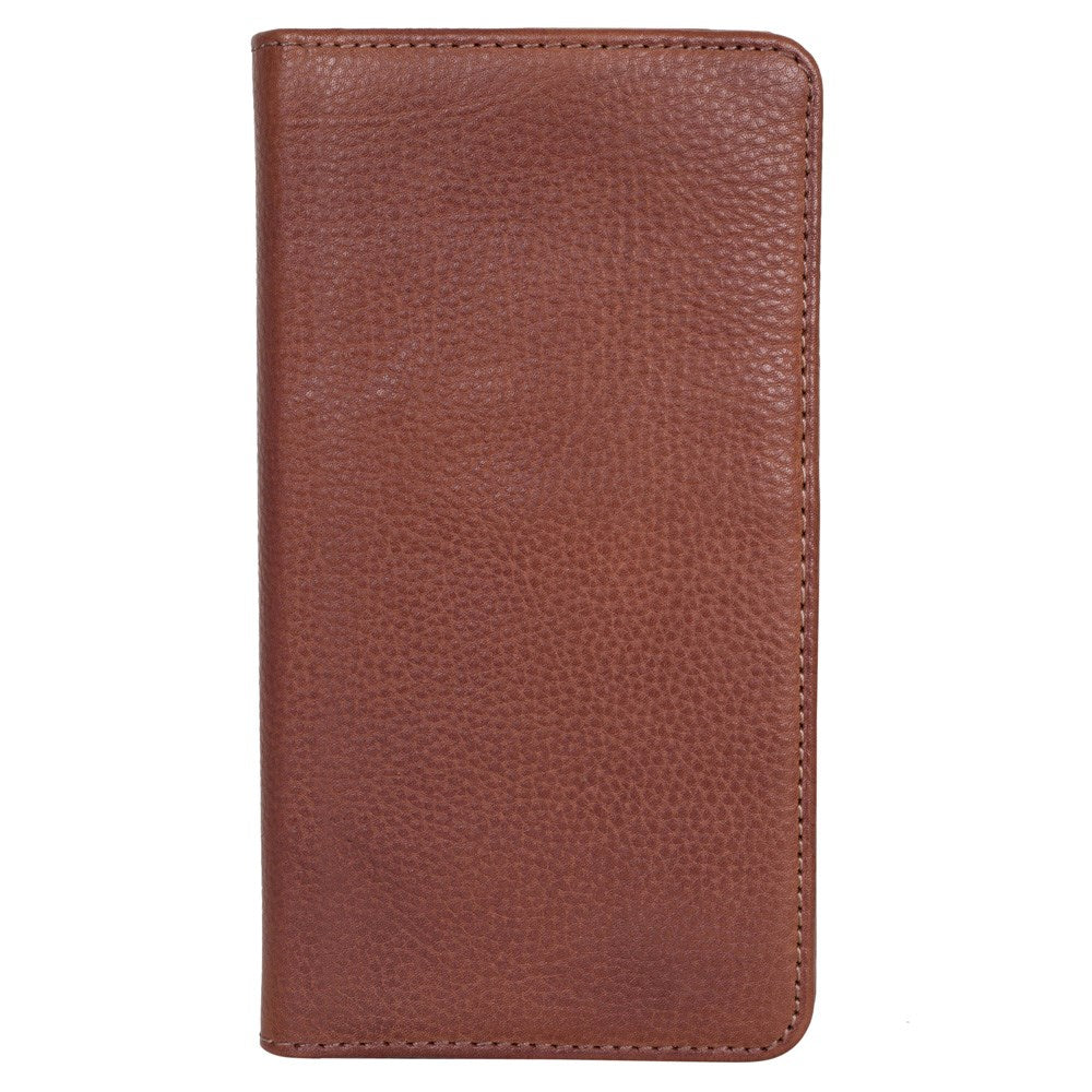 Buffalo Wallet Genuine Leather Universal Case with Wallet (Max. Mobile: 160 x 75mm) - Brown
