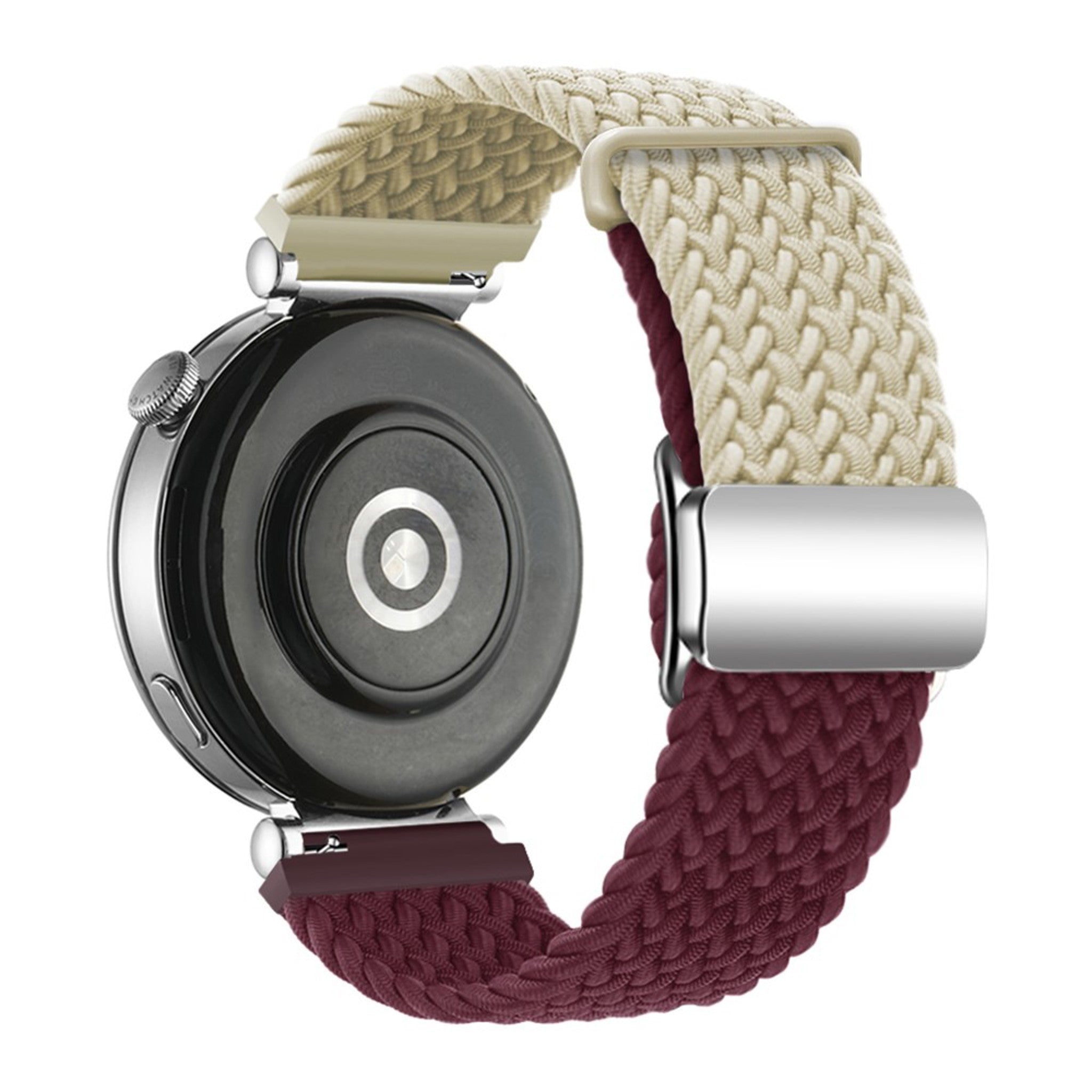 Universal 18mm EIDERWOOD Woven Watch Strap - Beige / Red