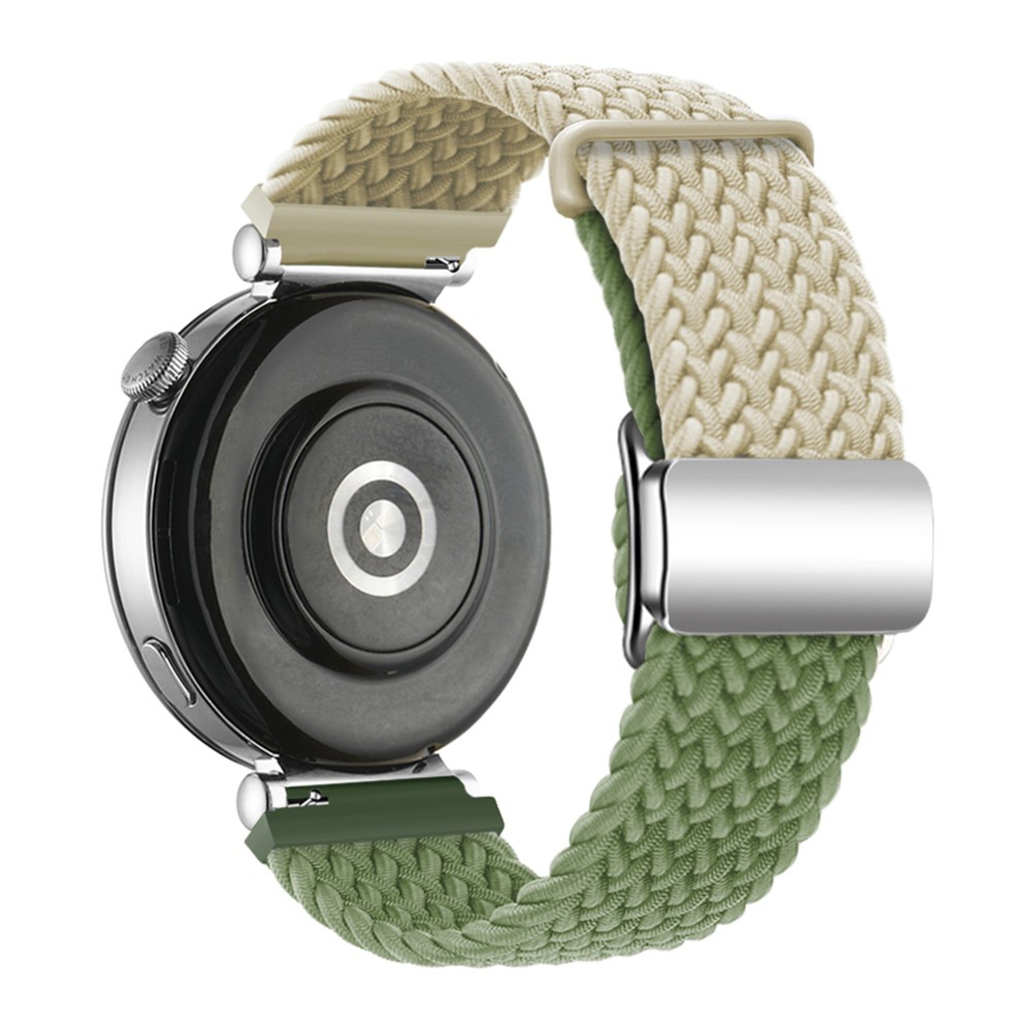 Universal 18mm EIDERWOOD Woven Watch Strap - Beige / Green