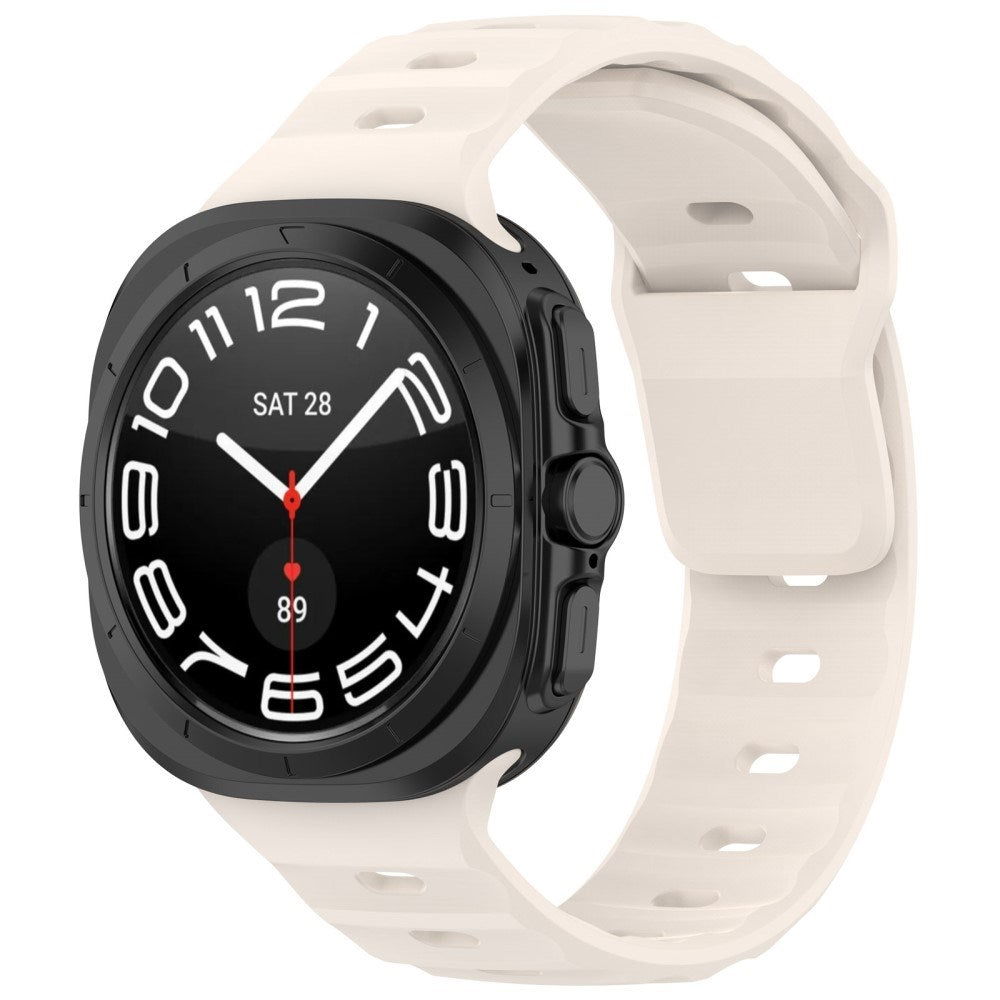 EIDERWOOD Samsung Galaxy Watch Ultra (47mm) Silicone Strap with Buckle - Beige