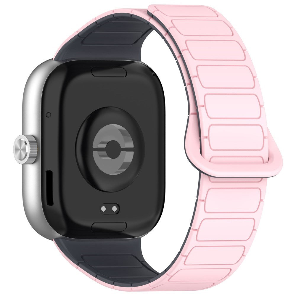 Xiaomi Smart Band 10 Pro / 9 Pro / 8 Pro Two-Tone Magnetic Flexible Plastic Strap - Pink / Grey