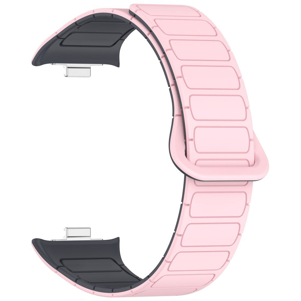 Xiaomi Smart Band 10 Pro / 9 Pro / 8 Pro Two-Tone Magnetic Flexible Plastic Strap - Pink / Grey