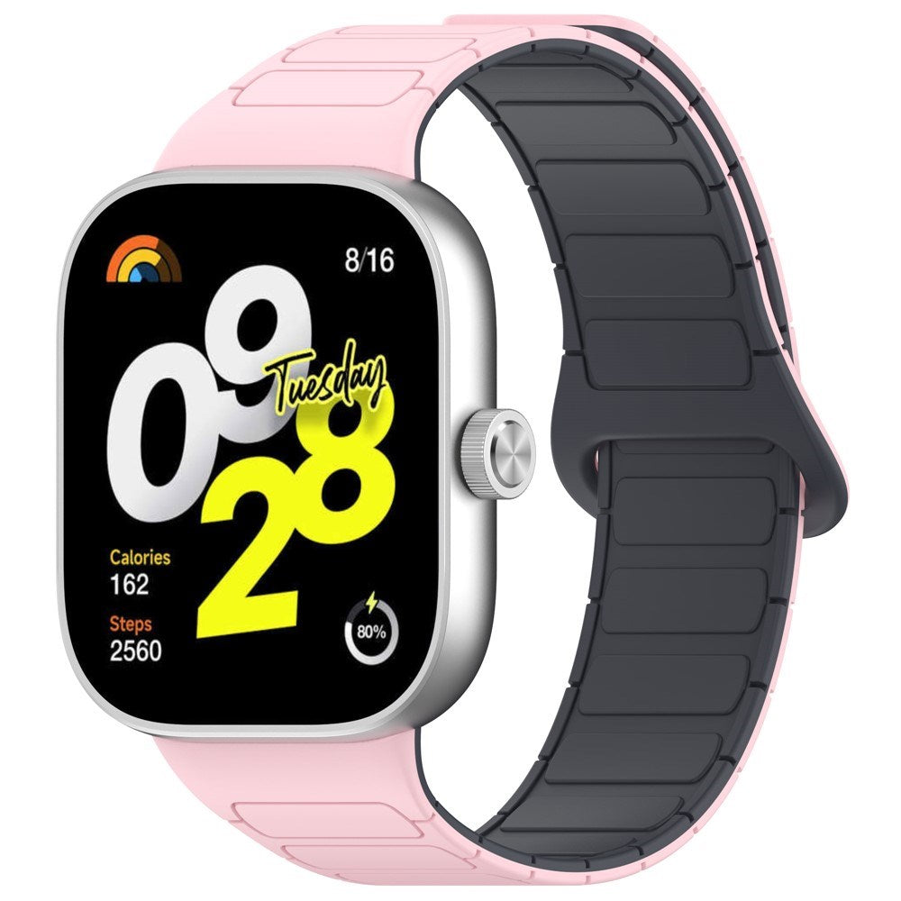 Xiaomi Smart Band 10 Pro / 9 Pro / 8 Pro Two-Tone Magnetic Flexible Plastic Strap - Pink / Grey