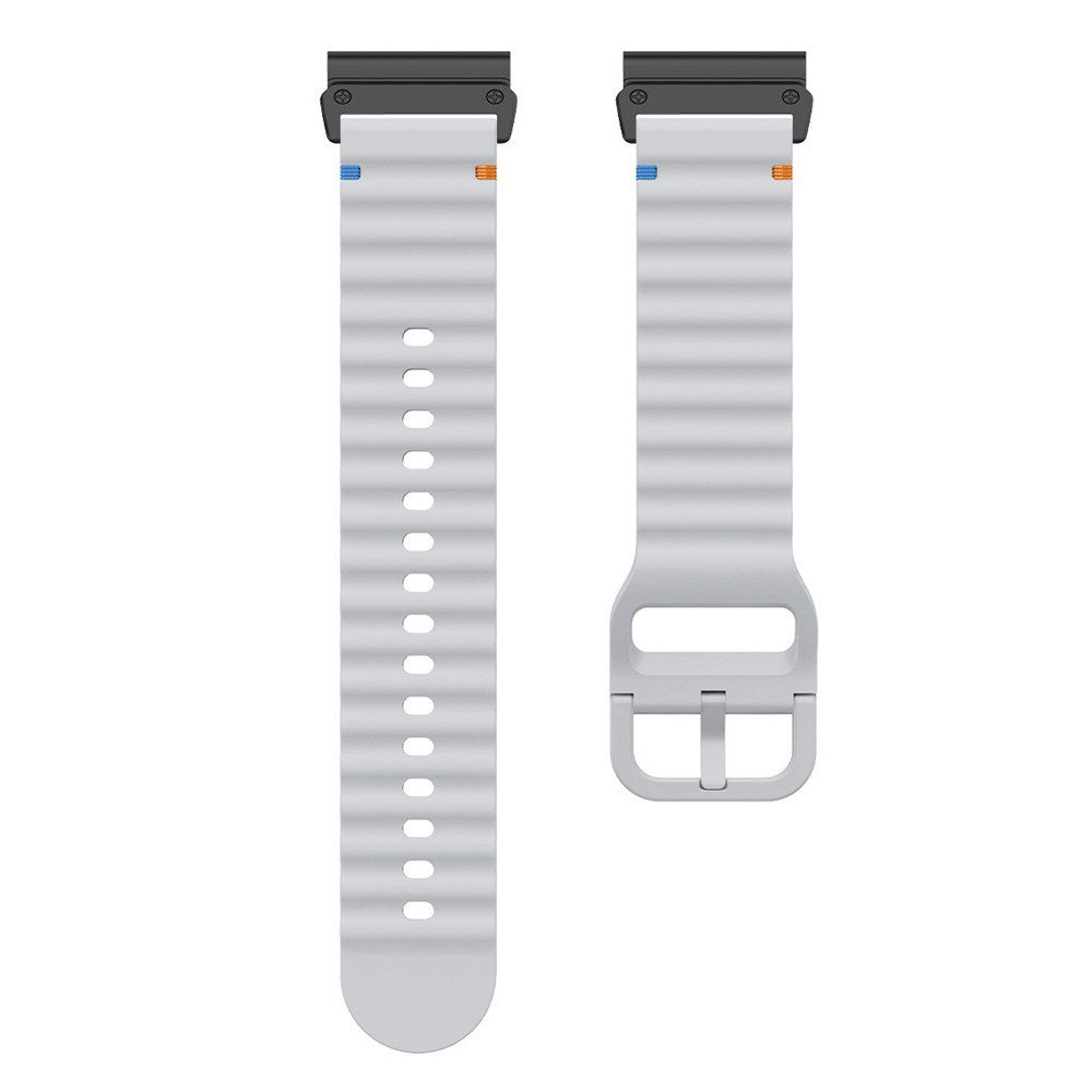 Universal Garmin 26mm QuickFit EIDERWOOD Wavy Silicone Strap - Grey