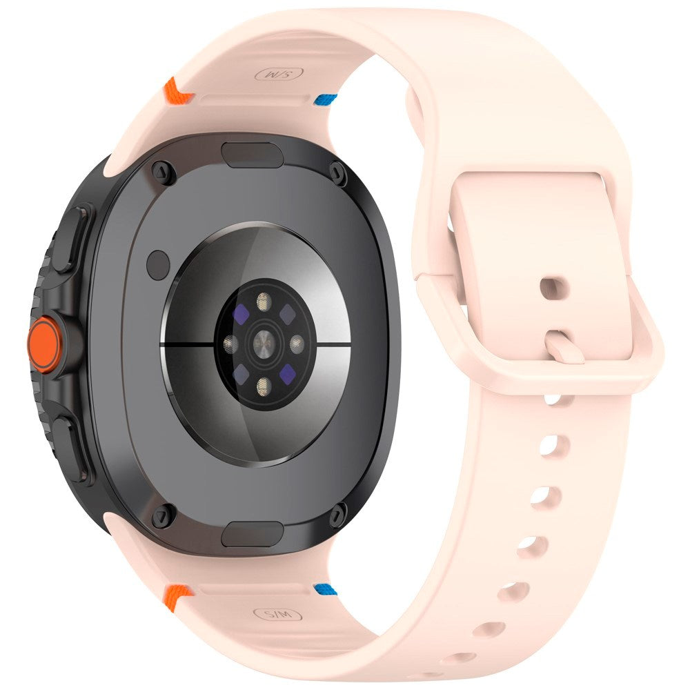 EIDERWOOD Samsung Galaxy Watch 8 / 8 Classic (40 / 44 / 46mm) Silicone Strap with Stitching Line - Pink