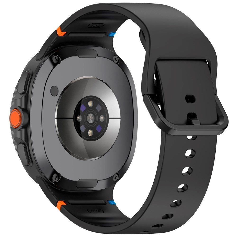 EIDERWOOD Samsung Galaxy Watch 8 / 8 Classic (40 / 44 / 46mm) Silicone Strap with Stitching Line - Black