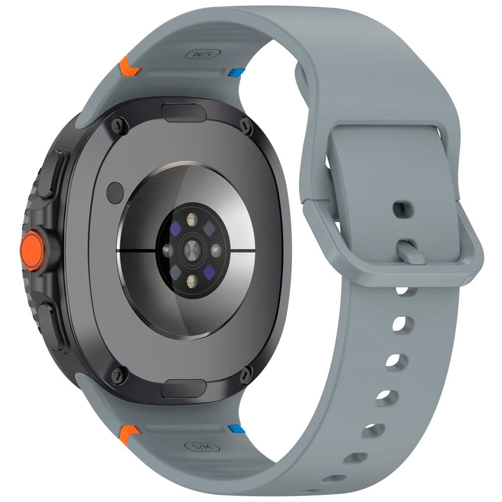 EIDERWOOD Samsung Galaxy Watch 8 / 8 Classic (40 / 44 / 46mm) Silicone Strap with Stitching Line - Grey