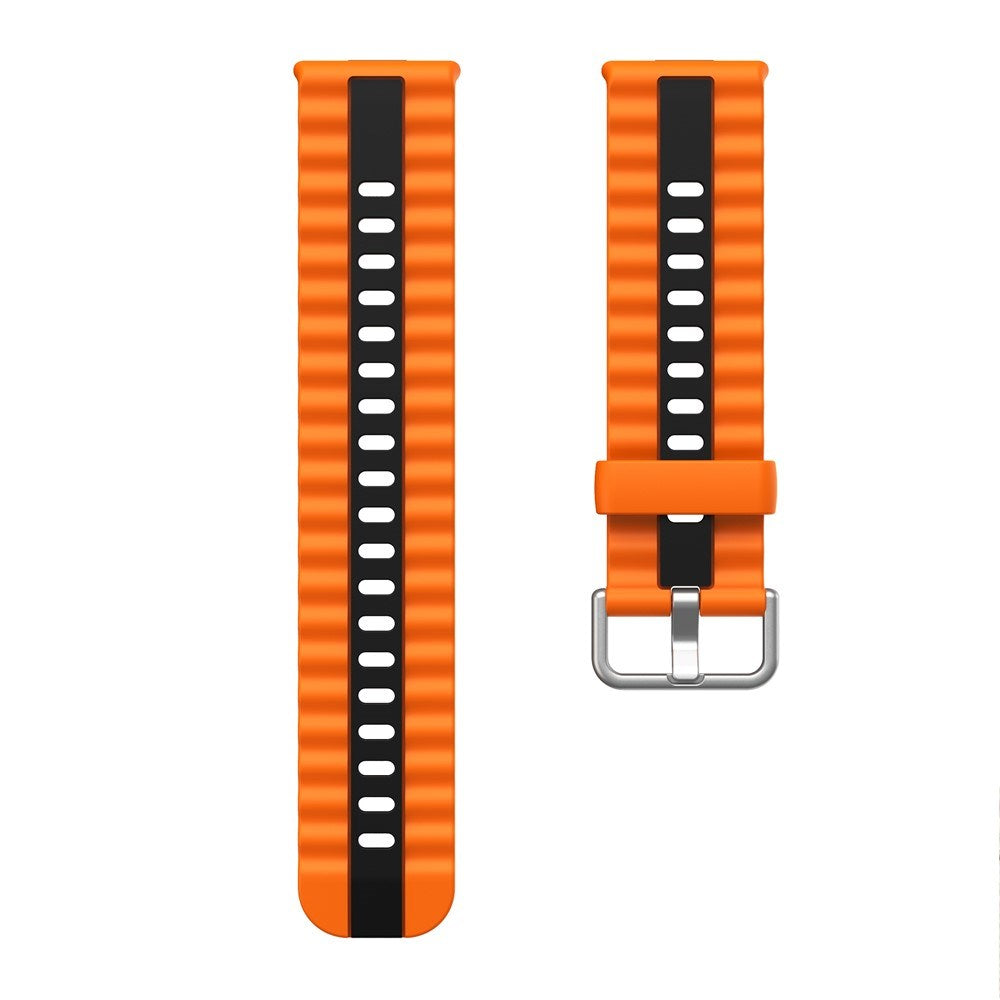 Huawei Watch Fit 4 Pro / 4 / 3 EIDERWOOD Two-Tone Silicone Strap - Orange / Black