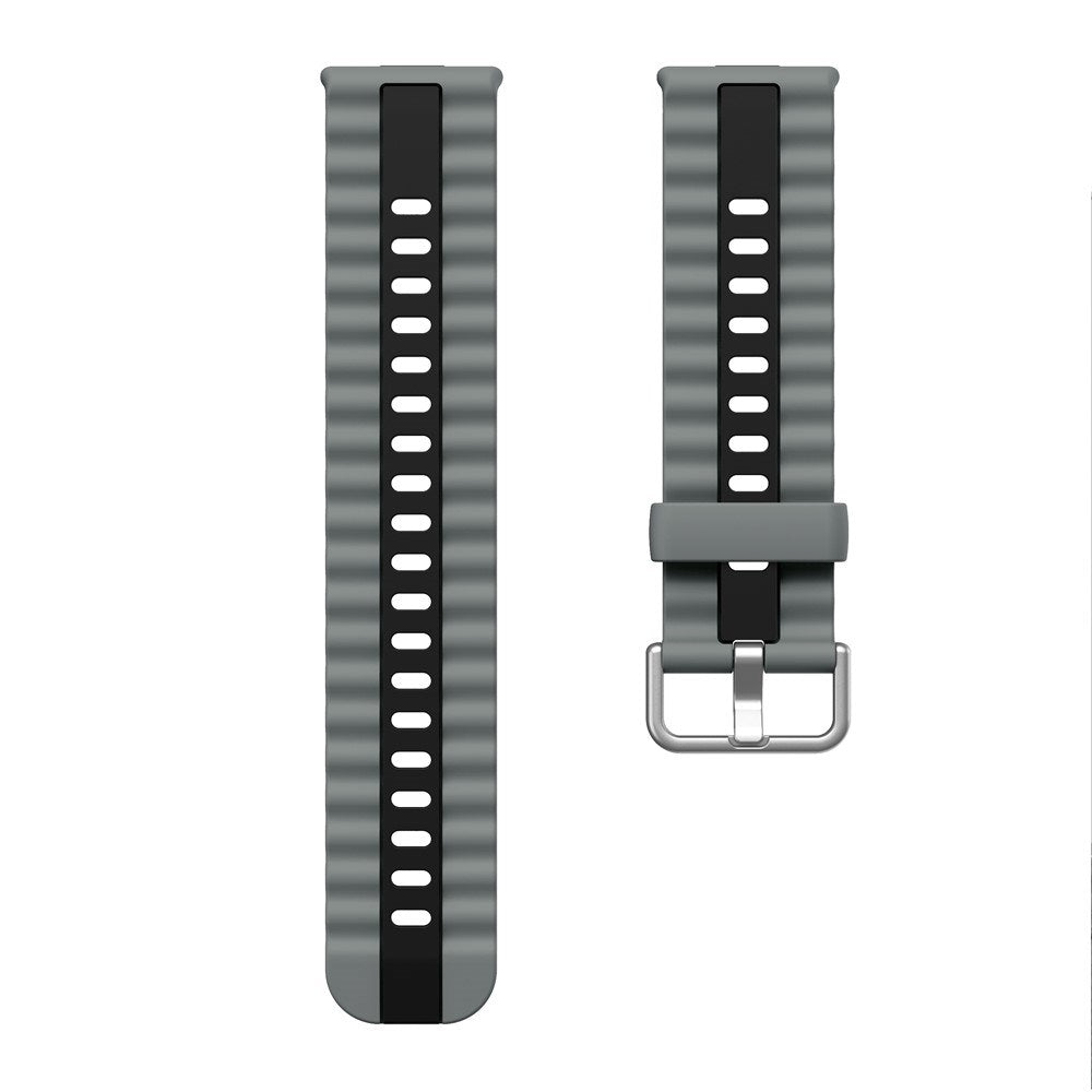 Huawei Watch Fit 4 Pro / 4 / 3 EIDERWOOD Two-Tone Silicone Strap - Grey / Black