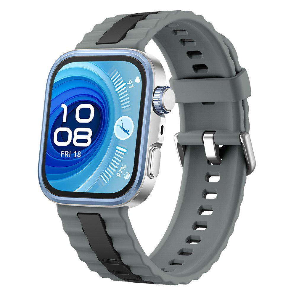 Huawei Watch Fit 4 Pro / 4 / 3 EIDERWOOD Two-Tone Silicone Strap - Grey / Black