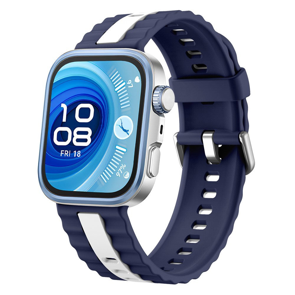 Huawei Watch Fit 4 Pro / 4 / 3 EIDERWOOD Two-Tone Silicone Strap - Blue / White