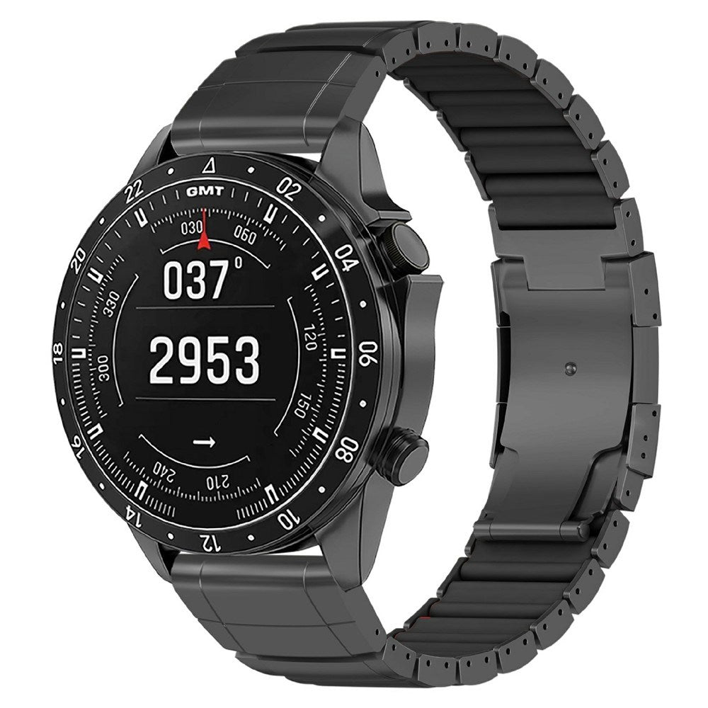 Universal Garmin 26mm QuickFit EIDERWOOD Titanium Strap w. Colored Silicone - Black