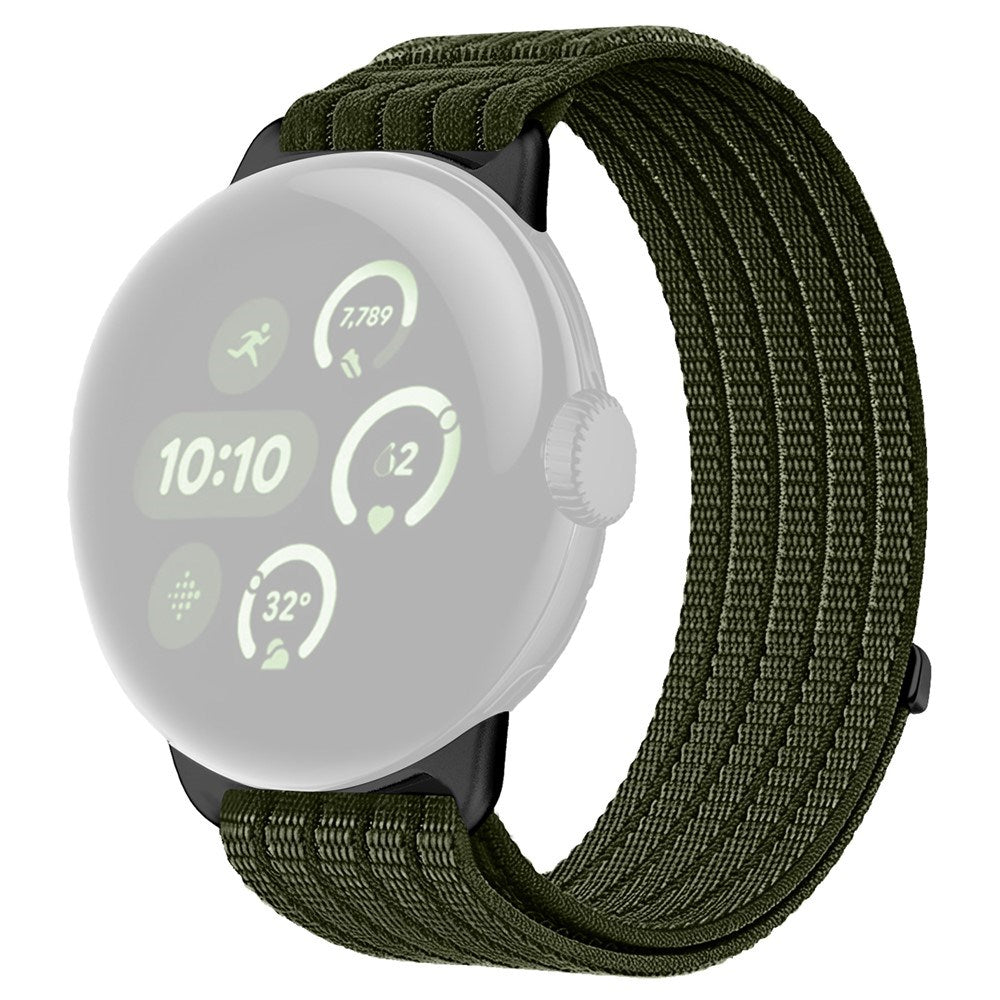 Google Pixel Watch 4 / 3 / 2 / 1 (41mm) EIDERWOOD Nylon Watch Strap - Dark Green