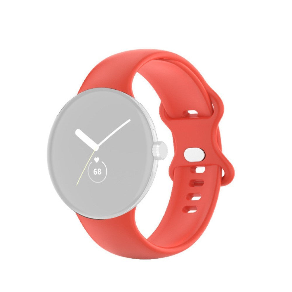 EIDERWOOD Google Pixel Watch 1 / 2 / 3 (41mm) Silicone Smartwatch Strap - Red