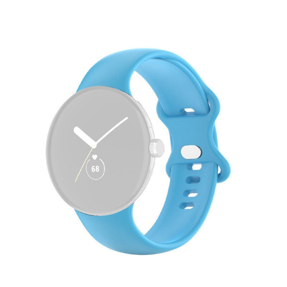 EIDERWOOD Google Pixel Watch 1 / 2 / 3 (41mm) Silicone Smartwatch Strap - Light Blue