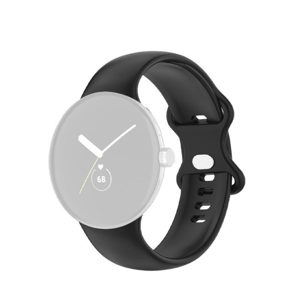 EIDERWOOD Google Pixel Watch 1 / 2 / 3 (41mm) Silicone Smartwatch Strap - Black
