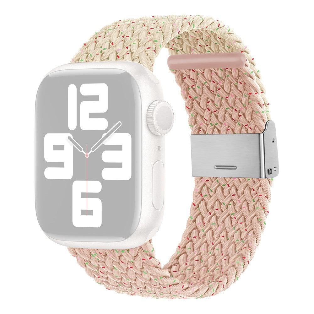 Apple Watch (38/40/SE/41/42mm) Two-tone Nylon Strap - Beige / Blue